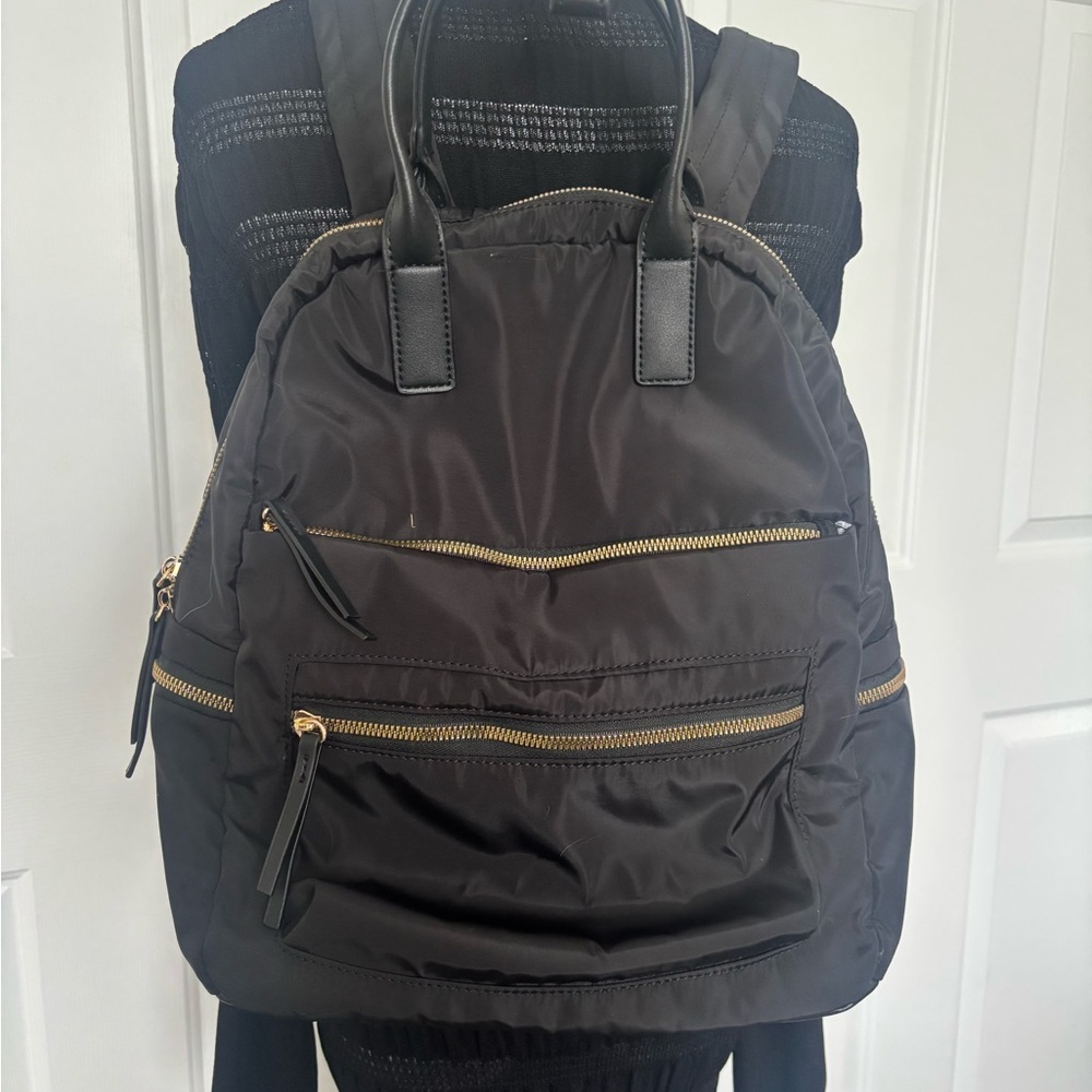 Stylish Black Nylon Backpack